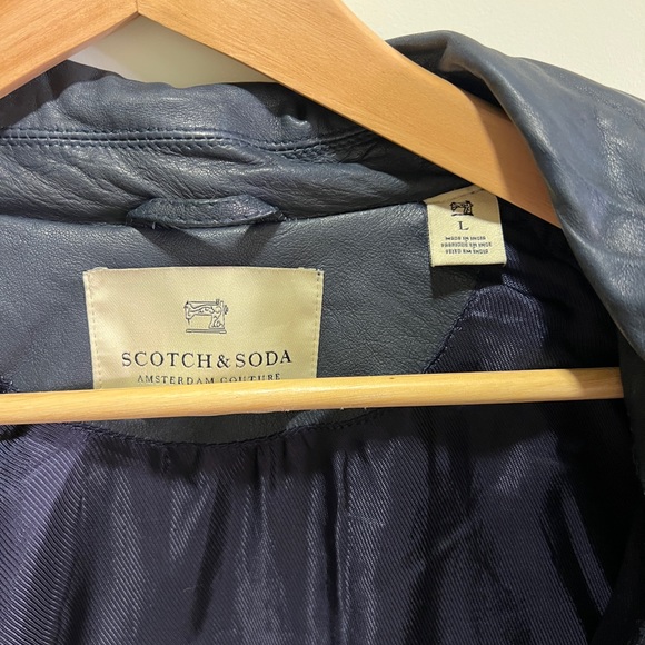 Men’s Scotch and Soda Leather jacket, size large - Picture 9 of 9